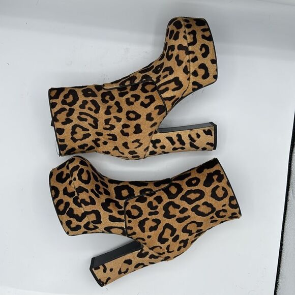 NIB Saint Laurent Pony Hair Manto Natural Platform Ankle Boot Retro Size 37/US 7 - Picture 8 of 13